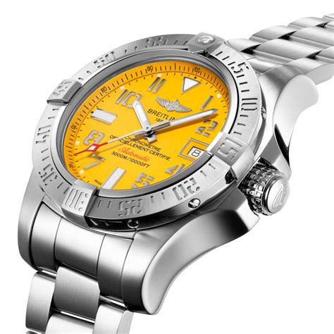 breitling avenger ii seawolf yellow actor|breitling watches yellow face.